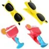 4 Pieces Beach Towel Windproof Clips For Beach Chairs Patio And Pool Accessories Cartoon Glasses Cocktail Glasses Towel Clips Funny Decorative Clothespins For Home