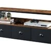 PRAISUN Dresser TV Stand With Storage, Wide Dresser For Bedroom, Entertainment Center For 55 Inch TV, TV Stand With Drawers For Living Room, Chest, Closets And Nursery - Black And Rustic Brown