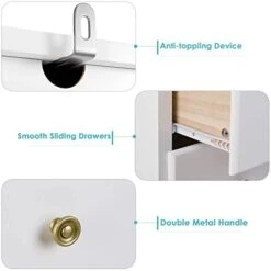 URKNO 5 Drawer Dresser, Wood Dresser Chest With Wide Storage Space, Modern Storage Cabinet Tall Nightstand For Bedroom, Living Room, Hallway, Closet, White 10 URKNO 5 Drawer Dresser, Wood Dresser Chest With Wide Storage Space, Modern Storage Cabinet Tall Nightstand For Bedroom, Living Room, Hallway, Closet, White -Songmics Furniture Shop 41tDxtQfvUL