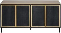 GENERIC Sideboard Buffet Cabinet, Kitchen Storage Cabinet Console Televison Table With Pop-up Doors For Living Room Home Furniture (Blue Gold) -Songmics Furniture Shop 41tEiLT3sL. AC