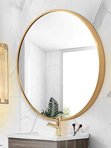 TANGGU Round Mirror Wall Mounted,Large Circle Mirrors For Wall Decor,23.6in Big Metal Frame Wall Mirror,Modern Vanity Mirror For Living Room Bathroom Bedroom 1 TANGGU Round Mirror Wall Mounted,Large Circle Mirrors For Wall Decor,23.6in Big Metal Frame Wall Mirror,Modern Vanity Mirror For Living Room Bathroom Bedroom