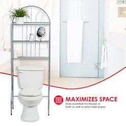 Home Basics 2 Shelf Enamel Coated Steel Over The Toilet Space Saver, Grey | Organize All Your Bathroom Essentials | Easy To Assemble 9 Home Basics 2 Shelf Enamel Coated Steel Over The Toilet Space Saver, Grey | Organize All Your Bathroom Essentials | Easy To Assemble -Songmics Furniture Shop 41tJHT3p9wL