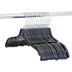 Super Heavy-Duty 17 Inch Wide Black Plastic Adult Shirt Hangers With Swivel Hook And Notched Shoulders (Quantity 25) (Black, 25) 8 Super Heavy-Duty 17 Inch Wide Black Plastic Adult Shirt Hangers With Swivel Hook And Notched Shoulders (Quantity 25) (Black, 25) -Songmics Furniture Shop 41tKZ9Uj8vL