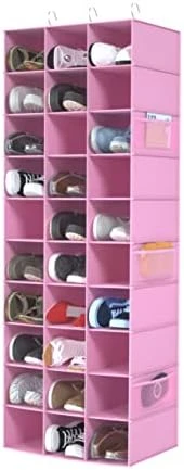 Libeder Hanging Shoe Organizer For Closet, Hanging Closet Organizers 20 Section Shoe Shelves, Space Saving Shoe Holder & Storage, Grey, 12''W×12''Dx 50''H 8 Libeder Hanging Shoe Organizer For Closet, Hanging Closet Organizers 20 Section Shoe Shelves, Space Saving Shoe Holder & Storage, Grey, 12''W×12''Dx 50''H - Image 8