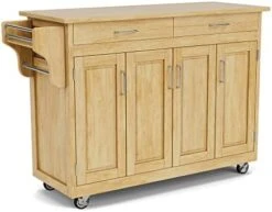 Home Styles Mobile Create-a-Cart Black Finish Four Door Cabinet Kitchen Cart With Stainless Steel Top, Adjustable Shelving -Songmics Furniture Shop 41tQgIhCI7L. AC