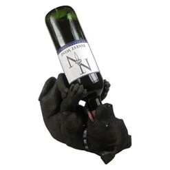 Nemesis Now Guzzlers Staffordshire Bull Terrier Wine Bottle Holder 20cm Black