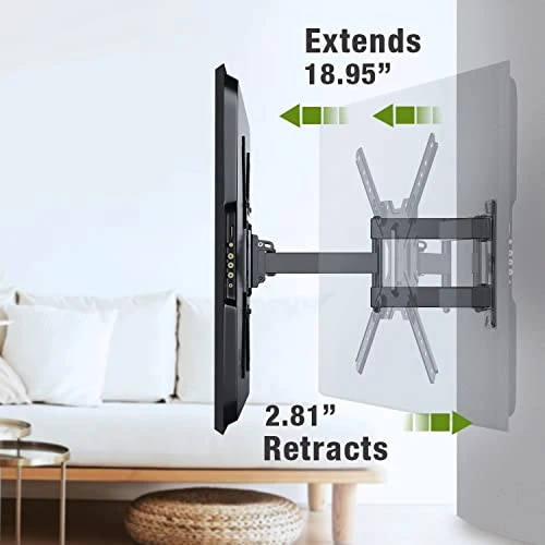 USX MOUNT Full Motion TV Mount, Swivel Articulating Tilt TV Wall Mount For 26-55" LED, OLED, 4K TVs, TV Bracket Wall Mount With VESA 400x400mm Up To 60lbs, Perfect Center Design -XMM006-1 3 USX MOUNT Full Motion TV Mount, Swivel Articulating Tilt TV Wall Mount For 26-55" LED, OLED, 4K TVs, TV Bracket Wall Mount With VESA 400x400mm Up To 60lbs, Perfect Center Design -XMM006-1 - Image 3