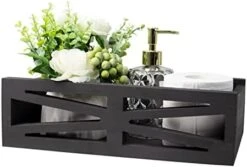 TNQNCFL Wooden Bathroom Decor Box,Rustic Toilet Tank Box,Bathroom Decor Box Toilet, Wooden Storage Box,Farmhouse Bathroom Accessories, Toilet Paper Basket(White) -Songmics Furniture Shop 41tYJM6nA5L. AC