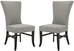 Amazon Brand – Stone & Beam Reinhart Classic Upholstered Dining Chair, 20.5"W, Set Of 2, Light Gray -Songmics Furniture Shop 41tZ 9hh8WL. AC