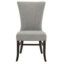 Amazon Brand – Stone & Beam Reinhart Classic Upholstered Dining Chair, 20.5"W, Set Of 2, Light Gray