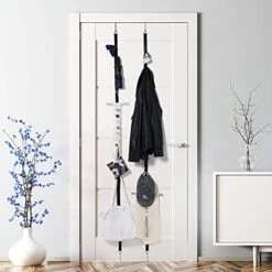 2 Pieces Adjustable Door Cap Rack Closet Hanging Cap Organizer Hanging Cap Keeper Baseball Cap Holder Hanging Cap Hook Organizer Hat Display Rack With Hooks Door Hat Storage Hanger (Black) -Songmics Furniture Shop 41tg6P8NIyS