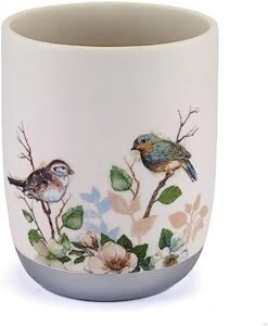 Avanti Linens - Waste Basket, Decorative Trash Can, Nature Design Bathroom Decor (Love Nest Collection) -Songmics Furniture Shop 41tiTv7l9PL. AC