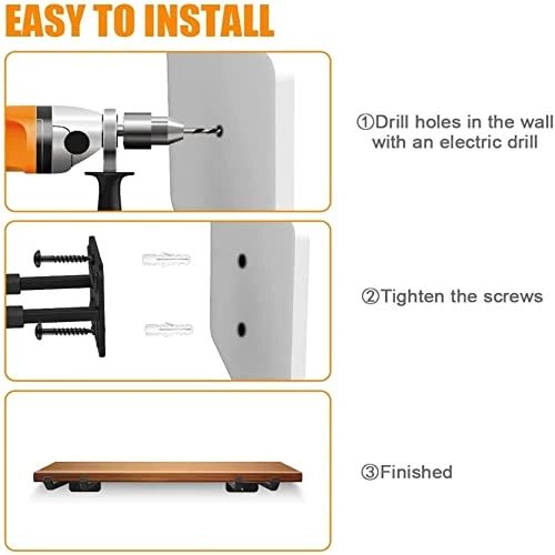 TORACK Garage Hooks Heavy Duty Tool Organizer, Wall Mount Hanger Rack Garage Storage Utility Hooks For Car Tires, Ladders, Chairs, Strollers, Power Tools, Garden Tools (2 Pack, 12.4" Hooks) 5 TORACK Garage Hooks Heavy Duty Tool Organizer, Wall Mount Hanger Rack Garage Storage Utility Hooks For Car Tires, Ladders, Chairs, Strollers, Power Tools, Garden Tools (2 Pack, 12.4" Hooks) - Image 5