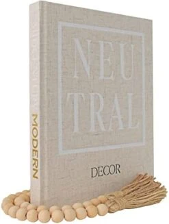 Kigan Home Linen Covered Decorative Books, Set Of 3 (Pearl White) - Fabric Covered Book Set Home Decor For Shelves, Fireplace Mantel, Coffee Table, Console/Bedside Table Or Farmhouse Tiered Tray -Songmics Furniture Shop 41tlZvkrK2L. AC