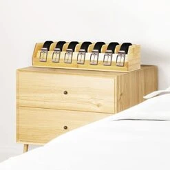 WEIFUTCH Belt Organizer Box, Bamboo Belt Holder, 7 Compartments Belt Storage Organizer For Drawer And Closet, Wooden Belt Display Case Belt Storage Hanger For Men Women -Songmics Furniture Shop 41tqNdwsf2L