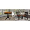 East West Furniture Dinner ANT-BLK-TP Wooden Dining Table With Cherry Round Tabletop And 36 X 29.5-Black Finish, 36-Inch & NFC-BCH-W Dining Chairs, Set Of 2