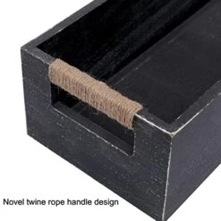 Bathroom Decor Box Toilet Paper Basket-Decorative Wooden Storage Bathroom Organizer,Vanity Storage Bin&Toilet Tank Basket Topper With Rope Handle,Living Room Home Decor -Songmics Furniture Shop 41trOyRD1XL