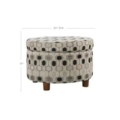 Homepop Home Decor | Upholstered Round Storage Ottoman | Ottoman With Storage For Living Room & Bedroom (Black Geo) 13 Homepop Home Decor | Upholstered Round Storage Ottoman | Ottoman With Storage For Living Room & Bedroom (Black Geo) -Songmics Furniture Shop 41ttlzvzNBL