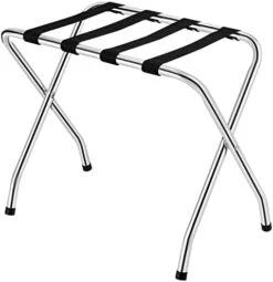 GOFLAME Folding Luggage Rack, Chrome Metal Suitcase Stand For Guest Room, Bedroom, Hotel, No Assembly Required (Set Of 4) -Songmics Furniture Shop 41tu 3yI3KL. AC