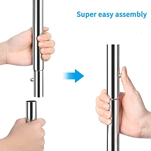 Simple Trending Standard Rod Clothing Garment Rack, Rolling Clothes Organizer On Wheels For Hanging Clothes, Chrome 3 Simple Trending Standard Rod Clothing Garment Rack, Rolling Clothes Organizer On Wheels For Hanging Clothes, Chrome - Image 3