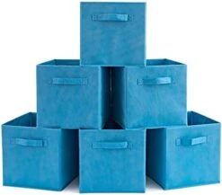 EZOWare Set Of 6 Foldable Fabric Basket Bin Collapsible Storage Cube For Nursery, Toys Organizer, Shelf Cabinet (Purple) 26 EZOWare Set Of 6 Foldable Fabric Basket Bin Collapsible Storage Cube For Nursery, Toys Organizer, Shelf Cabinet (Purple) -Songmics Furniture Shop 41u5p8mYEgL. AC