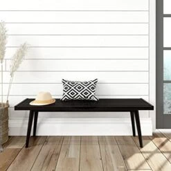Plank+Beam Mid-Century Double Wood Entryway Bench, Walnut, 56.25" (PB184302-008) -Songmics Furniture Shop 41uBbRd8ogL. AC 1