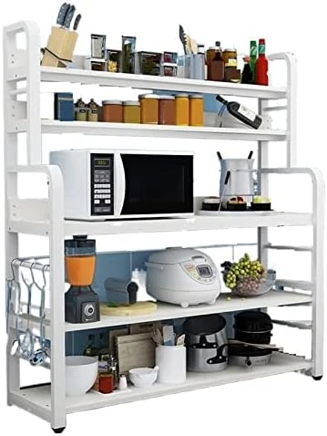 Microwave Oven Rack Kitchen Storage Rack, Floor Mounted, Multi-layer Storage Rack, Microwave Oven, Oven, Dishes, Storage Cabinet, Operating Console, Extra Value Kitchen Storage Rack ( Color : Brass , 4 Microwave Oven Rack Kitchen Storage Rack, Floor Mounted, Multi-layer Storage Rack, Microwave Oven, Oven, Dishes, Storage Cabinet, Operating Console, Extra Value Kitchen Storage Rack ( Color : Brass , - Image 4