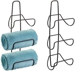 MDesign Metal Wall Mount 3 Level Bathroom Towel Rack Holder & Organizer - For Storage Of Washcloths, Hand Towels - Use In Guest, Master, Kid's Bathrooms - 2 Pack - Black 15 MDesign Metal Wall Mount 3 Level Bathroom Towel Rack Holder & Organizer - For Storage Of Washcloths, Hand Towels - Use In Guest, Master, Kid's Bathrooms - 2 Pack - Black -Songmics Furniture Shop 41uEqey3tL. AC