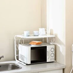 Microwave Oven Rack 2 Tier Extendable Microwave Oven Rack Heavy Duty Microwave Stand Shelf Free Standing Kitchen Countertop Organiser Rack White Kitchen Storage Rack 6 Microwave Oven Rack 2 Tier Extendable Microwave Oven Rack Heavy Duty Microwave Stand Shelf Free Standing Kitchen Countertop Organiser Rack White Kitchen Storage Rack -Songmics Furniture Shop 41uFGPwvWzS