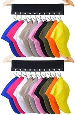LEKUSHA Cap Organizer Hanger, 10 Baseball Cap Holder, Hat Organizer For Closet - Change Your Cloth Hanger To Cap Organizer Hanger - Keep Your Hats Cleaner Than A Hat Rack, Pack Of 4 Black 15 LEKUSHA Cap Organizer Hanger, 10 Baseball Cap Holder, Hat Organizer For Closet - Change Your Cloth Hanger To Cap Organizer Hanger - Keep Your Hats Cleaner Than A Hat Rack, Pack Of 4 Black -Songmics Furniture Shop 41uTI1rVEzL. AC