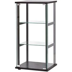 Home Square 2 Piece Glass Curio Cabinet Set With 4 Shelf And 3 Shelf In Black -Songmics Furniture Shop 41uXdwi58rL