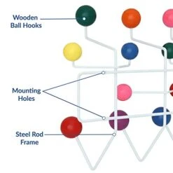 Modway Gumball Mid-Century Wall-Mounted Coat Rack In Multicolored -Songmics Furniture Shop 41uhmDC7chL