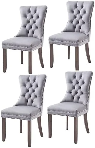 Set Of 2 Dining Chairs Modern For Dining Room Kitchen Accent Side Chair Velvet Button Tufted Padded Cushion Seat And Back (Sapphire Blue) 8 Set Of 2 Dining Chairs Modern For Dining Room Kitchen Accent Side Chair Velvet Button Tufted Padded Cushion Seat And Back (Sapphire Blue) - Image 8