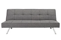 Anwickhomk Futon Sofa Bed,Convertible Upholstered Folding Sleeper Couch,Modern Futon Loveseat With Metal Frame&Stainless Leg For Living Room Bedroom,Grey -Songmics Furniture Shop 41uk3Bb5BLS