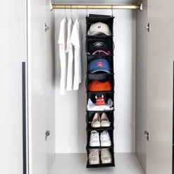 Berdeng Hanging Shoe Organizer For Closet With Side Mesh Pockets,Hat Racks For Baseball Caps,Shoe And Hat Holder & Storage,8-Shelf,Black,1 Pack 14 Berdeng Hanging Shoe Organizer For Closet With Side Mesh Pockets,Hat Racks For Baseball Caps,Shoe And Hat Holder & Storage,8-Shelf,Black,1 Pack -Songmics Furniture Shop 41ukWutpggL