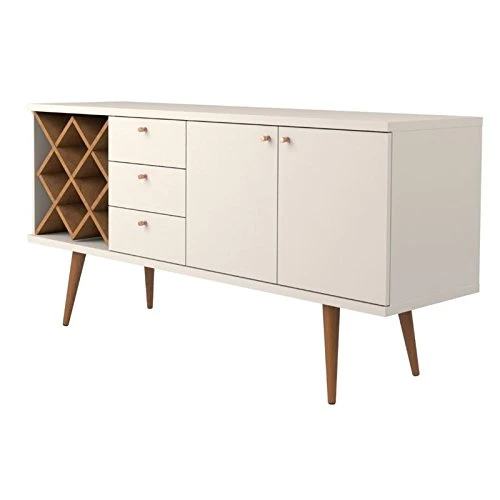 Manhattan Comfort Utopia Sideboard Buffet Stand, Off Off White And Maple Cream 1 Manhattan Comfort Utopia Sideboard Buffet Stand, Off Off White And Maple Cream