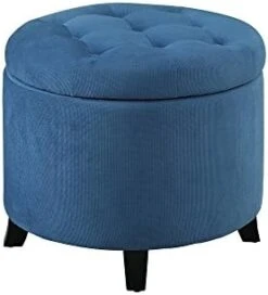 Convenience Concepts Designs4Comfort Round Ottoman, Gray Fabric -Songmics Furniture Shop 41uphN2I3RL. AC