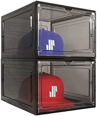 Modern JP Hat Organizer For Baseball Caps (2-Pack) - Transparent Hat Display, Premium Hat Storage Box - Quick Assembly Hat Rack Design With Easy Access Magnet Door, Black 6 Modern JP Hat Organizer For Baseball Caps (2-Pack) - Transparent Hat Display, Premium Hat Storage Box - Quick Assembly Hat Rack Design With Easy Access Magnet Door, Black - Image 6