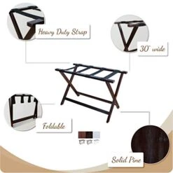 Casual Home Heavy Duty 30" Extra-Wide Luggage Rack, Solid Wood -Songmics Furniture Shop 41v2q5y92ZL