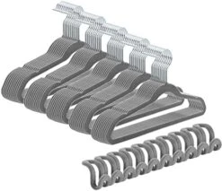 50+10 Pack Non-Slip Children's Clothes Hangers Velvet Hangers Space Saving Hangers 15~20LBS Heavy Duty Hangers 13.8" -Songmics Furniture Shop 41v3oqJJlGL. AC