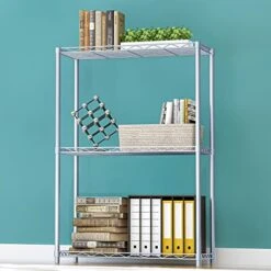 1pc, Multi-Layer Household Storage Rack 22.04"x13.77"x31.49", Pot Oven Microwave Oven Storage Shelf Three-Tier Rack