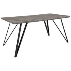 Merrick Lane Maya Rectangular Dining Table Faux Concrete Finish Kitchen Table With Retro Hairpin Legs -Songmics Furniture Shop 41vBZbJv4zL