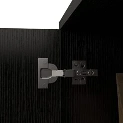 Panana 2 Door Kitchen Buffet Storage Cabinet Accent Console Table For Kitchen Dining Living Room Hallway Office (Black) 11 Panana 2 Door Kitchen Buffet Storage Cabinet Accent Console Table For Kitchen Dining Living Room Hallway Office (Black) -Songmics Furniture Shop 41vF9guSJHL