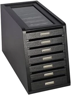 DisplayGifts Knife Storage Glass Top Display Case Holder Tool Storage Cabinet With Felt Bottom Drawers Black -Songmics Furniture Shop 41vHeW1p5xL. AC