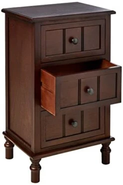 Décor Therapy, Walnut Decor Therapy Three Drawer Accent Table, (FR1458), 11.8 In X 15.75 In X 26 -Songmics Furniture Shop 41vK2W6NOEL