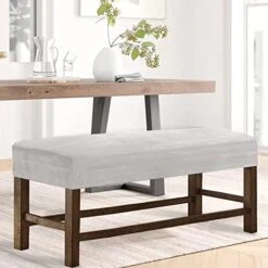 Gydream Velvet Thick Bench Cover,Upholstered Dining Room Bench Cover, Stretch Bench Seat Cover For Piano Bench Long Bench Living Room (peacoke Blue,Large) -Songmics Furniture Shop 41vLxk3C4ML. AC 1