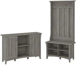 Bush Furniture Salinas Entryway Storage Set With Hall Tree, Shoe Bench And Accent Cabinet, Reclaimed Pine -Songmics Furniture Shop 41vQA5IotRL. AC