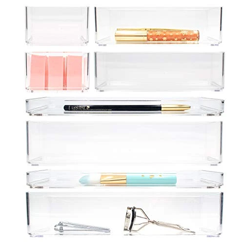STYLIO Stackable Clear Acrylic Bathroom Drawer Organizers. Vanity Makeup Organizer. Bathroom Organization And Storage. Bathroom Storage 8 Piece Storage Drawers. Cabinet Organizer Bins Clear Containers 1 STYLIO Stackable Clear Acrylic Bathroom Drawer Organizers. Vanity Makeup Organizer. Bathroom Organization And Storage. Bathroom Storage 8 Piece Storage Drawers. Cabinet Organizer Bins Clear Containers