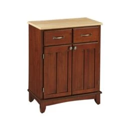 Buffet Of Buffet Cherry Medium With Natural Wood Top By Home Styles