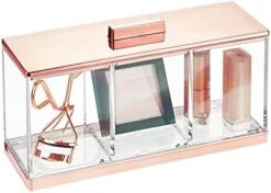 MDesign Cosmetic Divided Organizer Storage Canister Box With 3 Sections And Lid For Bathroom Vanity Countertop - Holder For Cotton Swabs, Perfume, Lipstick - Lumiere Collection - Clear/White 19 MDesign Cosmetic Divided Organizer Storage Canister Box With 3 Sections And Lid For Bathroom Vanity Countertop - Holder For Cotton Swabs, Perfume, Lipstick - Lumiere Collection - Clear/White -Songmics Furniture Shop 41viCdRfuFL. AC
